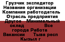 Грузчик экспедитор › Название организации ­ Компания-работодатель › Отрасль предприятия ­ Другое › Минимальный оклад ­ 53 000 - Все города Работа » Вакансии   . Тыва респ.,Кызыл г.